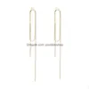 Dangle Chandelier Fashion Jewelry S925 Sier Post StudEarrings Long Tassels Drop Delivery DHPGC