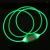 Collari per cani Collare a LED Incandescente luminoso per animali domestici Flash notturno per batteria piccola, media e grande (inclusa)