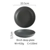 Plates Nordic Creative Ceramic Tableware Matte Glaze Bowls And Dishes Personalized Gray Set Ins Wind Household 1pc