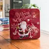 Christmas Decorations Gift Box Square Cookie Storage Tin Candy Food Large