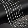 Zincirler 1.5/2/2.4/3.2mm 10/20/20/100pcs/lot toptan paslanmaz çelik gümüş bambu bağlantı zinciri kolye diy takı bulguları 16-40inchchains