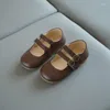 Flat Shoes Children's Hollow-Out Baby Girls Simple Style Round Toe Anti-Slippery Party Leather Latest Autumn Children Princess