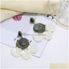 Stud Fashion Jewel Shell Flower Petal Tassel ￶rh￤ngen ih￥lig dingl leverans dhmji