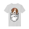 Erkek Tişörtleri Sevimli Amerikan Foxhound Street Giyim O Boyun T-Shirt Yaz Gündelik