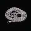 Ketten 57mm Edelstahl Twisted Rope Goldkette Halsketten für Männer Frauen Hip Hop Titan Dickes Halsband Mode Party Schmuck Geschenk Otw4H