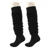 Mulheres Socks Boots Logo Pilha de cor sólida cor branca Elefante de elefante Bubble Knee Japanese High School Girl Costumes