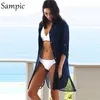 Sarongs Sampic Women Summer Beach Binkini Swimsuit Cover Ups Wathing Suit Swimwear Dress Press Press