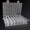 Förvaringslådor 24 Grid Plastic Organizer Box med avdelare smyckesbehållare för örhängen pärlor Kralen doos ringer knappbehållare