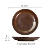 Teller, 1 Stück, japanischer Speiseteller, Keramikschale, Dessert-Reisgerichte, rundes Geschirr, 16,5 cm/20,3 cm