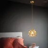 펜던트 램프 미니 조명 골드 유리 매달려 램프 로프트 침실 부엌 연구 E27 현대 홈 데코 교수형 천장 천장