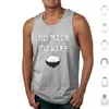 Topy z czołgami męskimi No Rice Life Top Cotton Vest Bez rękawów jedzenie ma azjatyckie hipster Kawaii Oataku