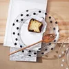 Plates Cutelife Round Wave Point Transparent Glass Plate Breakfast Kitchen Sushi Dessert Cake Restaurant Cute Wedding Dish