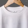 Erkek Tişörtleri Punk Üstler Erkekler Eski Kafatası T-Shirt Pamuk Kumaş Giyim Vintage Beyaz Tshirt Kısa Kollu Tees Komik Sweater Custom