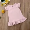 Robe de fille coton bébé mignon de filles d'été robes princesse robe 1ère fête d'anniversaire pour 2 à 6 ans