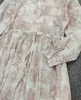 Sukienki swobodne bawełniany długi sukienkę 2023 wiosenny letni styl kobiety seksowne dzikie nadruki z dzikich zwierząt rękawa talii maxi xl