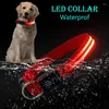 Hundhalsar krage vattentät USB-laddning LED för husdjur Anti-Lost Dogs Katter utomhus Walking Night Safety Supplies Tillbehör Tillbehör