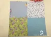 Confezione regalo AlinaCraft 24 fogli 15,2 x 15,2 cm fiori di mare carta fantasia design scrapbooking confezione artigianale fatto a mano sfondo pad