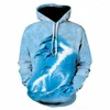 Männer Hoodies 2023 Sommer Lustige Casual Weißes Pferd 3D Druck Mit Kapuze Langarm Pullover Hohe Qualität Gedruckt Sweatshirt