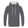 Men's Hoodies 2023Products Plaid Square Brand Clothing 3d Digital Print Hoodie Long Sleeve Sweatshirt Men And Women Street Sp