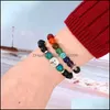 Kralen strengen boeddha kop charme lava stenen kralen armbanden natuurlijke zwarte etherische oliediffuser armband vulkanisch gesteente kralen yoga dhdhx