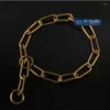 Dog Collars HQ BD02 High Quality Strong Solid Brass Chain Leash Collar Special 55-65CM For Middle Giant Pets