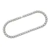 necklace moissanite chain Glacé 12mm Carré Diamant Hip Hop Femmes À La Mode Miami Cubain Gourmette Chaîne Bracelet Mode Or Argent Hipster Punk Bijoux 16-24 pouces