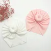 Bérets chapeaux noués pour bébé fille Beanie arc bandeau Turban tête accessoires enfants chapeau d'hiver chaud Bonnet casquettes