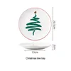 Piatti ceramica natalizia e ciotole set coffee tazza cucina insalata di sushi dessert tasso di stoviglie vassoi decorativi