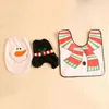 Toilet Seat Covers Bathroom Christmas Cover Decorations For Home Santa Snowman Eco-Friendly Foot Pad Water Tank