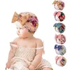 Cappelli Berretti Simpatici fiocchi Cappello turbante per bambini Stampa floreale Nato Morbido Elastico Ragazze Copricapo Berretti Tinta unita Infantile Berretto per bambini