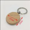 Keychains Bedanyards Blank Wood Key Chain Titchers Round Square Rec Sma