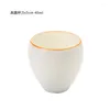 Tasses Soucoupes Dehua Porcelaine Blanche Tasse En Céramique Chine Boire Du Thé Échantillon Bol Hôte Unique