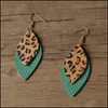 Other Pu Leather Earrings For Women Leaf Leopard Earring Fashion Accessories Hanging Dangle Eardrop Ear Stud Jewelry M262Y F Drop Del Dhfqz