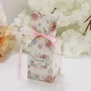 Emballage cadeau 10 pcs/lot marbre Design mariage dragées boîte fleur fête boîtes faveurs pour événements