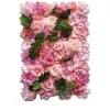 Fiori decorativi ghirlande pannelli a parete di fiori artificiali 16 x 24 pollici rosa di seta per sfondo decorazione del matrimonio per la casa