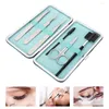 Nail Art Kits 6pcs / Set Professional Eyelashes Extension Tool Kit Tweezers Schaarborstels Make -up