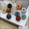 Konst och hantverk 12mm Natural Stone 5mm Roporous Beads Amethyst Rose Quartz Turquoise Agate 7Chakra Diy Armband Halsband ￶rh￤ngen Je Dhhic