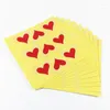 Gift Wrap 900st Vintage Fashion Romantic Heart Shape Round Kraft Paper Sticker för Handmade Products Seal Wholesale