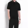 Polos para hombres Polo de verano de alta calidad Cremallera Cuello redondo Elegante Manga corta de lujo para hombres y mujeres