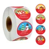 Presentförpackning 4xfa Round Christmas Sticker Roll Adhesive Xmas Envelope SEAL Label Party Favor Cards