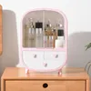 Storage Boxes Double-Door Desktop Makeup Box Dust-Proof Household Organizer Skin Care Product Rack Jewelry