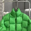 2022 Classic Green Woven Jackets White Duck Down Dames Down Jacket Winter Nieuwe splicing Warm broodkleding jas