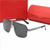 Gafas de sol polarizadas Cool Metal para hombre Negro Gris Protección UV400 Verano Playa Conducción Gafas de sombra Marco de gran tamaño Cartter Brazo decorativo D