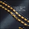 Kettingen 4 mm 18k gouden ketting voor mannen 20 inch doos choker dames ketting hiphop sieraden in bk groothandel drop levering kettingen hanger otucz