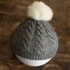 Hattar kabel baby pompom hatt född pografi rekvisita stickning mönster beanie bonnet studio po pojke flicka