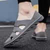 Sandaler män 2023 casual skor tofflor Rom retro tjock botten öppen tå strandslip på bilder sommaren
