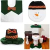 Toilet Seat Covers Bathroom Christmas Cover Decorations For Home Santa Snowman Eco-Friendly Foot Pad Water Tank