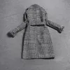 Damen Wollmischungen Vintage Plaid Mantel Frauen Schlanker Gürtel Umlegekragen Mäntel Damen Koreanisch Herbst Winter Warm Faux Liner Oberbekleidung-a Tess2