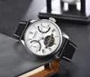 Wristwatches Bernie Time 43mm White Face Black Letters Calendar Kinetic Flywheel 2505 Automatic Movement Men's Watch