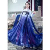 Scene Wear Oriental Dance Costume Blue Printing Hanfu Women Singers Fairy Dress Folk Festival Outfit Rave Performance Clothing DC4684